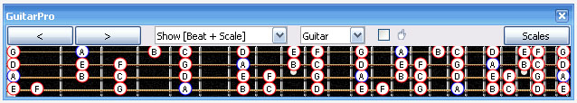 GuitarPro6 fingerboard