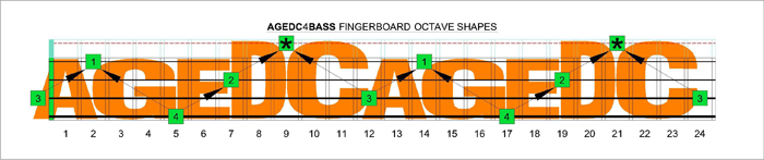 AGEDC4BASS octave shapes
