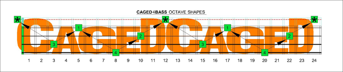 CAGED4BASS C natural octaves