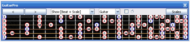 GuitarPro6 fingerboard