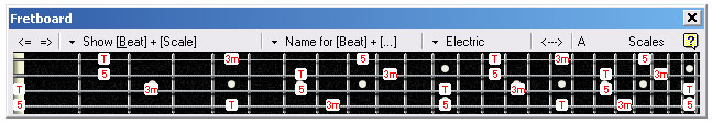 GuitarPro5 A minor arpeggio intervals