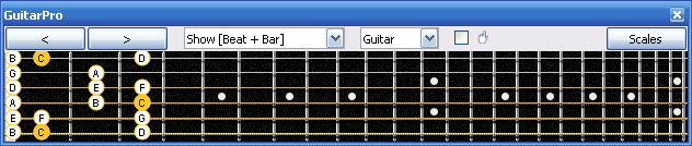 GuitarPro6: 6B4B1 box shape