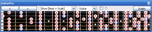 GuitarPro6 C major scale