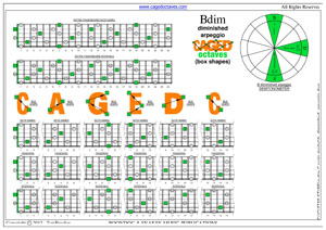 B diminished arpeggio box shapes pdf