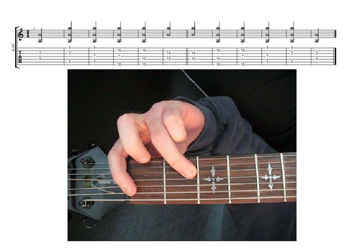 A natural octaves TAB