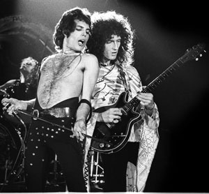 Brian May and Freddie Mercury