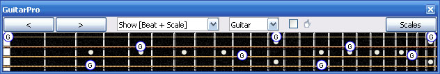 GuitarPro6 G natural octaves