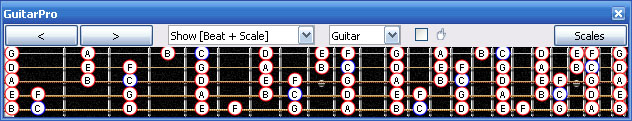 GuitarPro6 C major scale