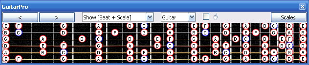 GuitarPro6 C major scale