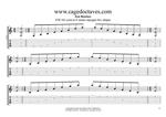EDCAG octaves E minor arpeggio box shapes TAB pdf