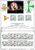 CAGED octaves B diminished arpeggio : 6e4e1 box shape pdf