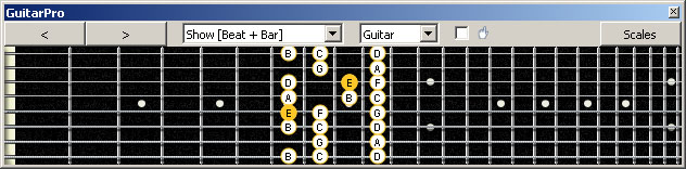 GuitarPro6 (8-string: Drop E) E phrygian mode : 5Am3 box shape pdf