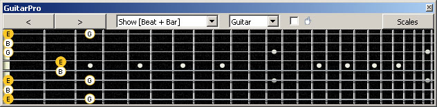 GuitarPro6 (8-string: Drop E) E minor arpeggio : 8Em6Em4Em1 box shape pdf
