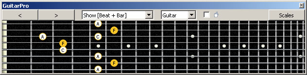 GuitarPro6 (8-string: Drop E) F major arpeggio : 7D4D2 box shape pdf