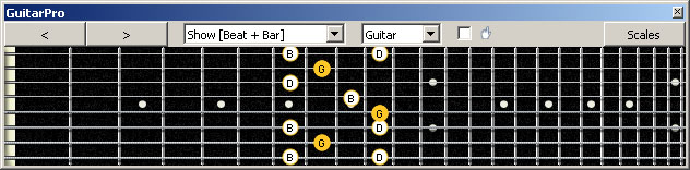 GuitarPro6 (8-string: Drop E) G major arpeggio : 7B5B2 box shape pdf