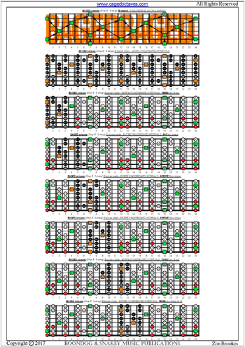 BAGED octaves (8-string: Drop E) fingerboard B locrian mode intervals pdf