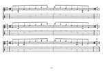 7-string guitar: Drop A - A minor arpeggio box shapes TAB pdf