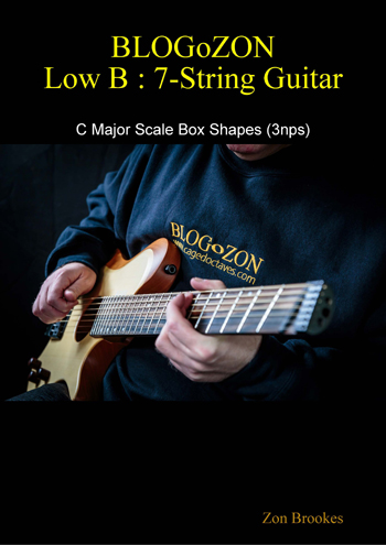 Lulu eBook: 7-String Guitar C major scale 3nps box shapes