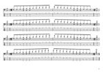 GuitarPro8 TAB: 5-string bass (Drop D + High C - EADGC) C major scale (ionian mode) box shapes (3nps) pdf