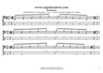 AGEDC4BASS (4-string bass : Low E) - A minor arpeggio box shapes TAB pdf