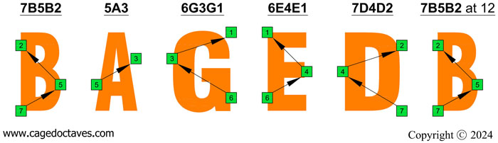 BAGED octaves : C natural octave shapes