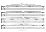 GuitarPro8 TAB: C major blues scale (7-string guitar : F#1 standard - F#BEADF#B) box shapes pdf