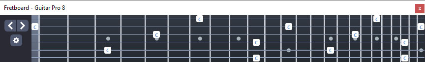 GuitarPro8: 6-String Bass (Drop D - EADGC) C natural octaves